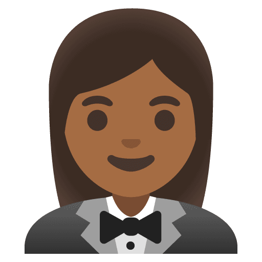 Woman in Tuxedo: Medium-dark Skin Tone