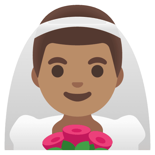 Man with Veil: Medium Skin Tone