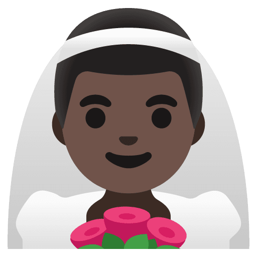 Man with Veil: Dark Skin Tone