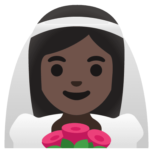 Woman with Veil: Dark Skin Tone