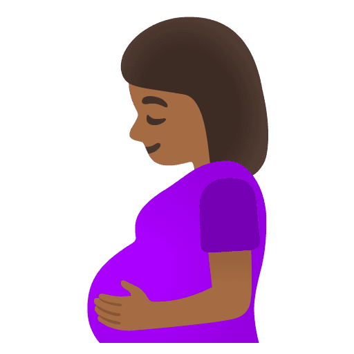 Pregnant Woman: Medium-dark Skin Tone