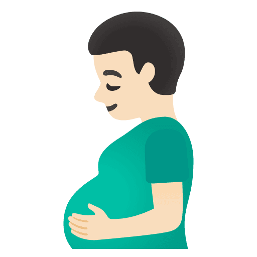 Pregnant Man: Light Skin Tone