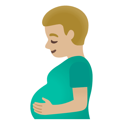 Pregnant Man: Medium-light Skin Tone