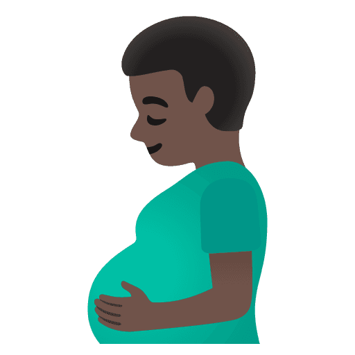 Pregnant Man: Dark Skin Tone