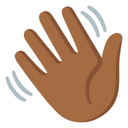 Waving Hand: Medium-dark Skin Tone