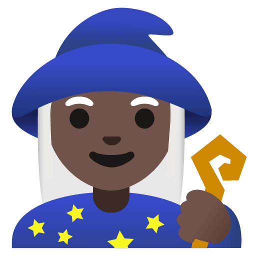 Woman Mage: Dark Skin Tone