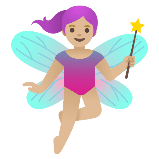 Woman Fairy: Medium-light Skin Tone