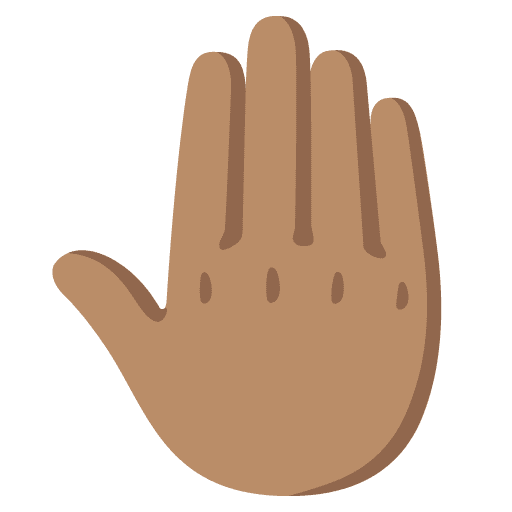 Raised Back of Hand: Medium Skin Tone