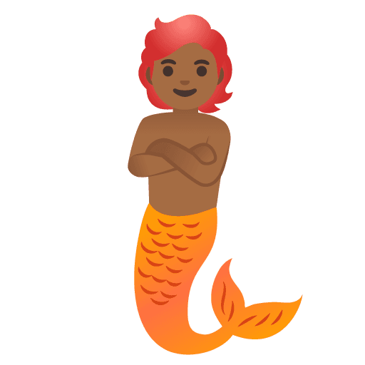 Merperson: Medium-dark Skin Tone