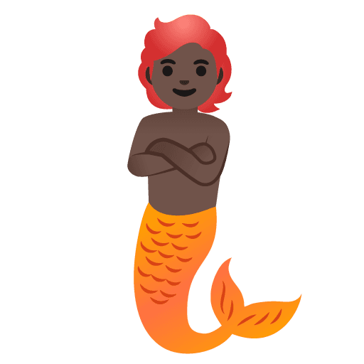 Merperson: Dark Skin Tone