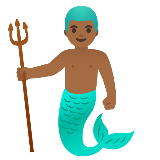 Merman: Medium-dark Skin Tone