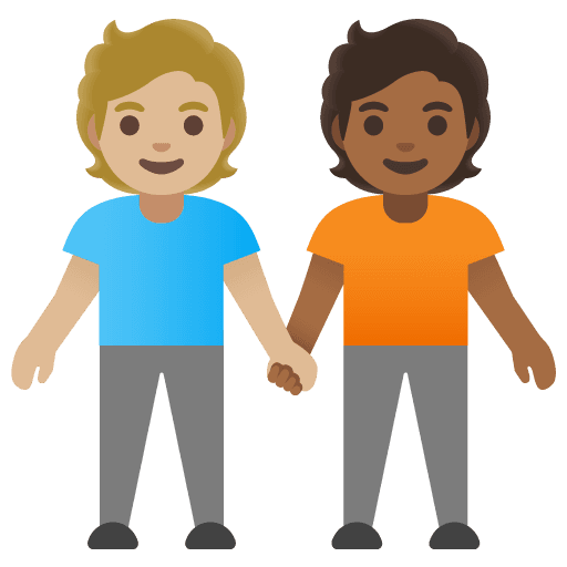 People Holding Hands: Medium-light Skin Tone, Medium-dark Skin Tone