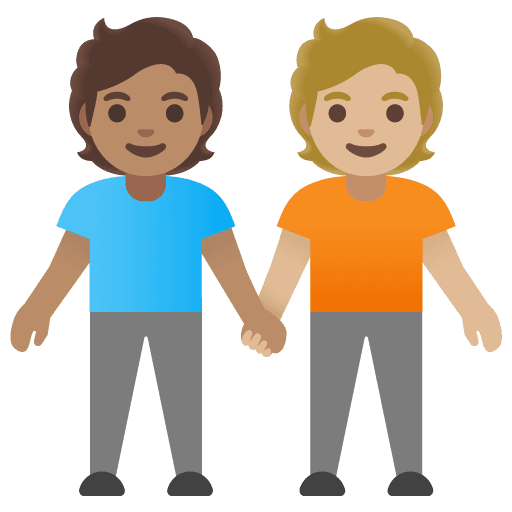 People Holding Hands: Medium Skin Tone, Medium-light Skin Tone