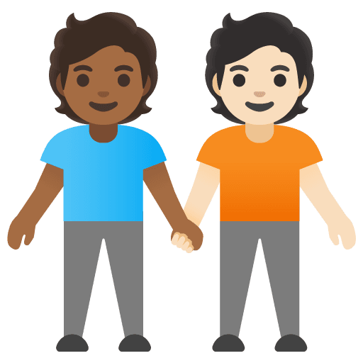 People Holding Hands: Medium-dark Skin Tone, Light Skin Tone