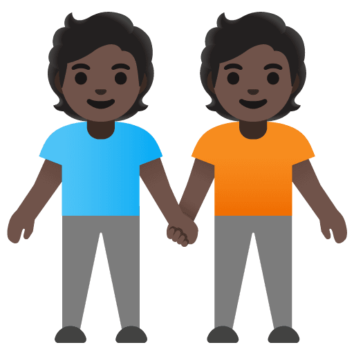 People Holding Hands: Dark Skin Tone