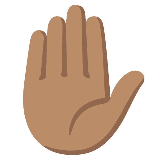 Raised Hand: Medium Skin Tone