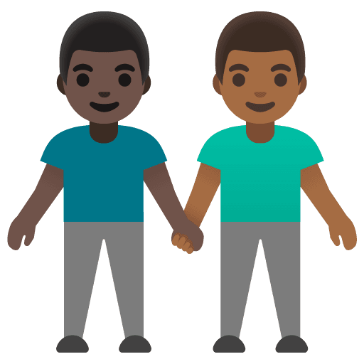 Men Holding Hands: Dark Skin Tone, Medium-dark Skin Tone