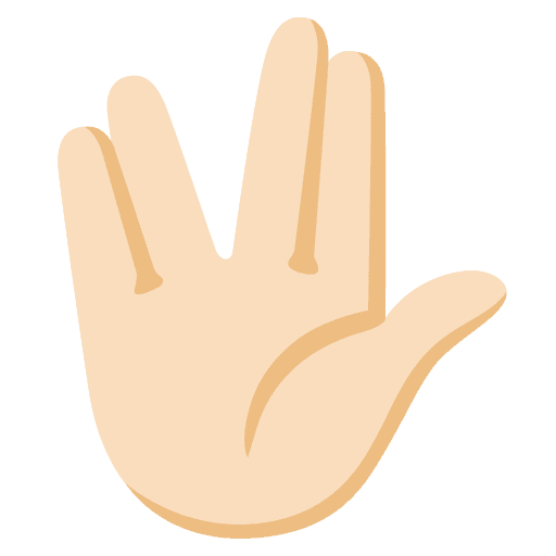 Vulcan Salute: Light Skin Tone