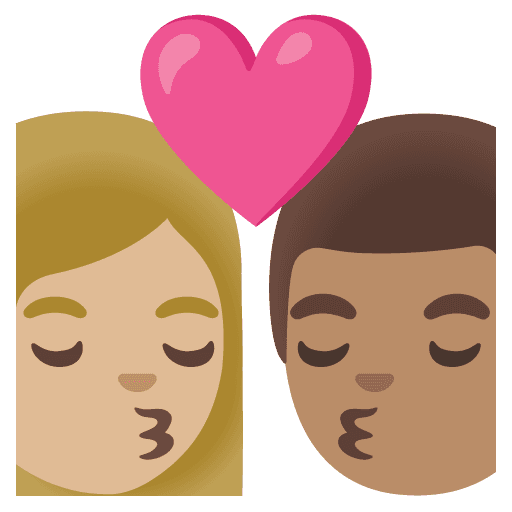 Kiss: Woman, Man, Medium-light Skin Tone, Medium Skin Tone