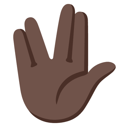 Vulcan Salute: Dark Skin Tone