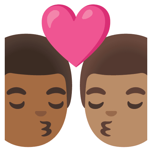 Kiss: Man, Man, Medium-dark Skin Tone, Medium Skin Tone