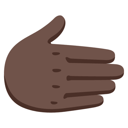 Rightwards Hand: Dark Skin Tone