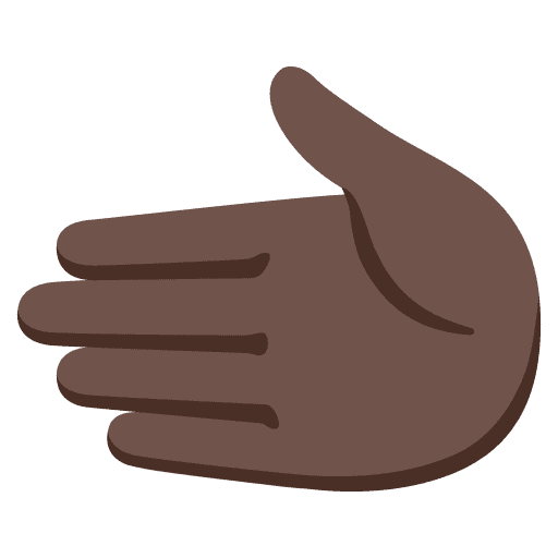 Leftwards Hand: Dark Skin Tone