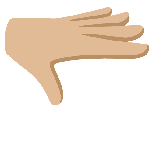Palm Down Hand: Medium-light Skin Tone