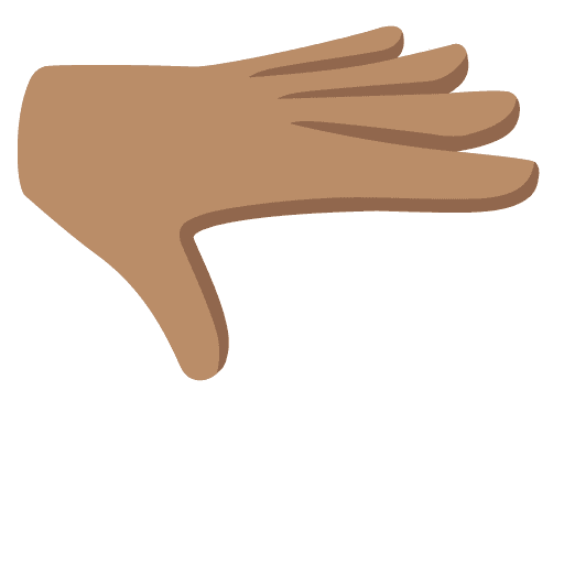 Palm Down Hand: Medium Skin Tone