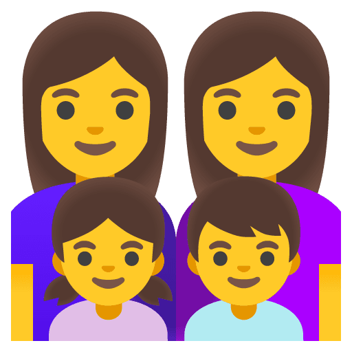 Family: Woman, Woman, Girl, Boy