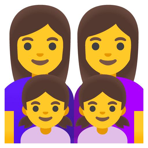 Family: Woman, Woman, Girl, Girl