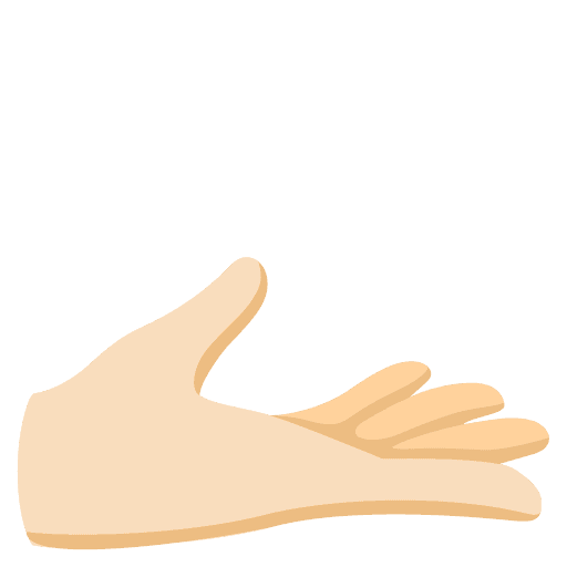 Palm Up Hand: Light Skin Tone