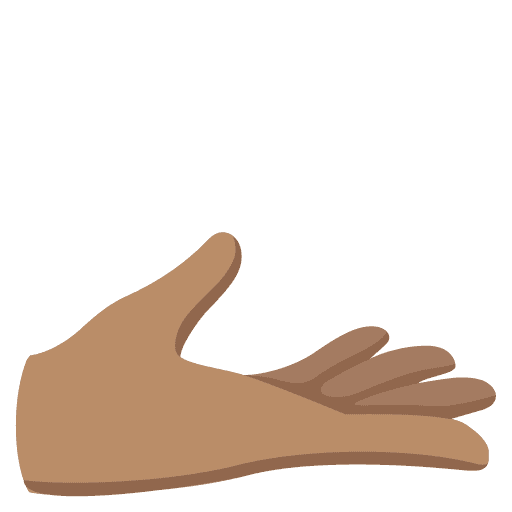 Palm Up Hand: Medium Skin Tone