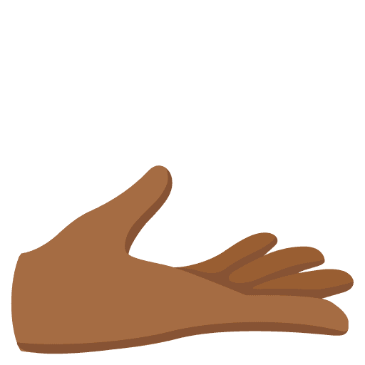 Palm Up Hand: Medium-dark Skin Tone