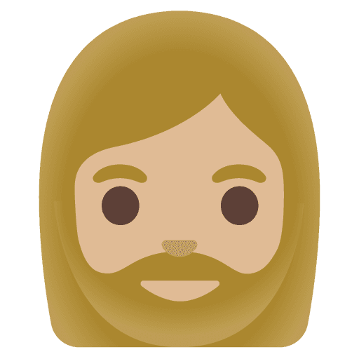 Woman: Medium-light Skin Tone, Beard