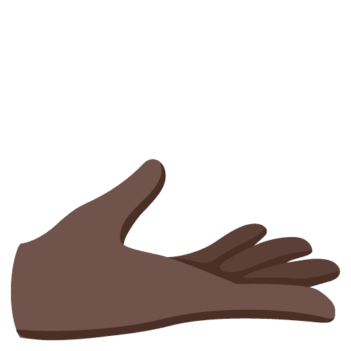 Palm Up Hand: Dark Skin Tone