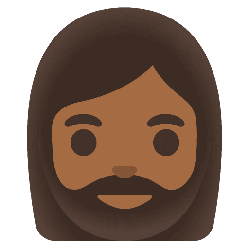 Woman: Medium-dark Skin Tone, Beard