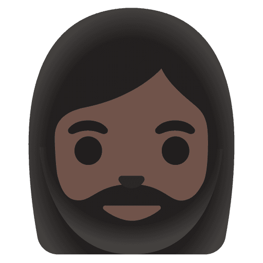 Woman: Dark Skin Tone, Beard