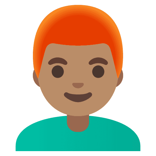 Man: Medium Skin Tone, Red Hair