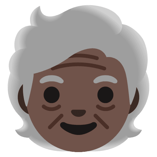 Older Person: Dark Skin Tone