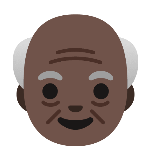 Old Man: Dark Skin Tone