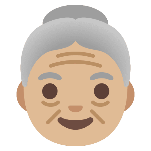 Old Woman: Medium-light Skin Tone