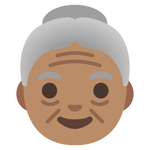 Old Woman: Medium Skin Tone