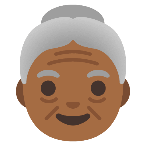 Old Woman: Medium-dark Skin Tone