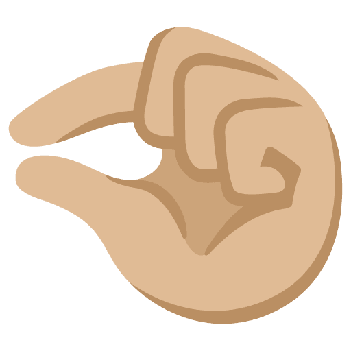 Tangan Mencubit: Kulit Cerah-Sedang