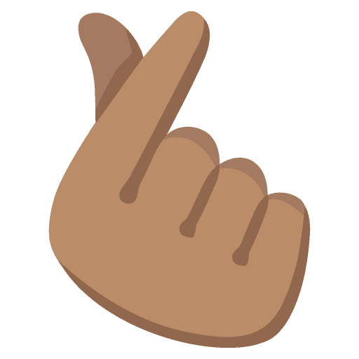 Hand with Index Finger and Thumb Crossed: Medium Skin Tone