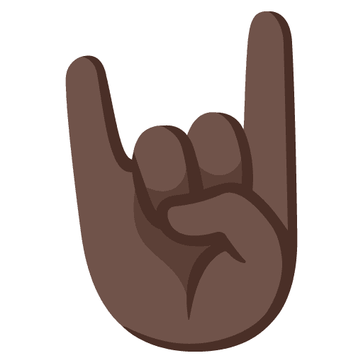 Sign of The Horns: Dark Skin Tone