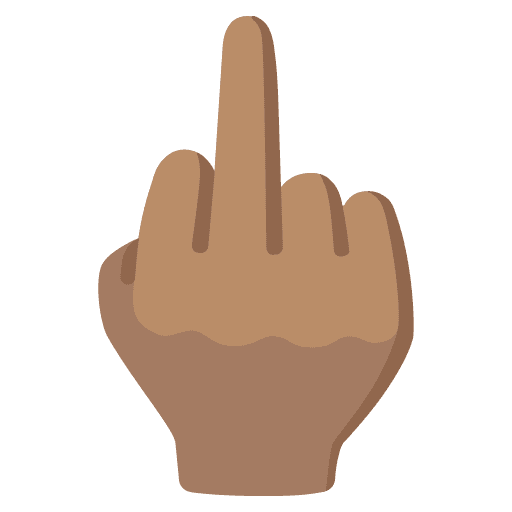 Middle Finger: Medium Skin Tone