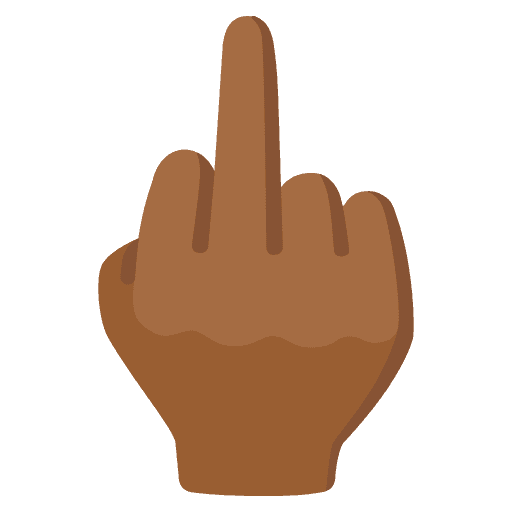 Middle Finger: Medium-dark Skin Tone