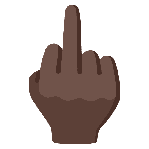 Middle Finger: Dark Skin Tone